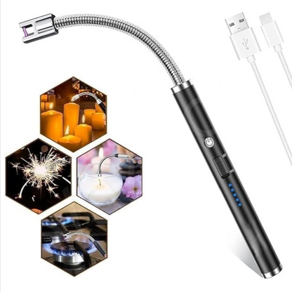 Rechargeable Electric Gas Lighter for Kitchen, BBQ & Candles