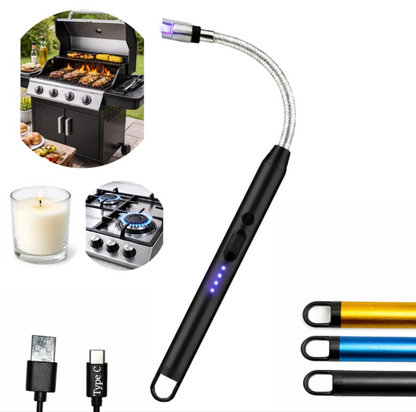 Rechargeable Electric Gas Lighter for Kitchen, BBQ & Candles