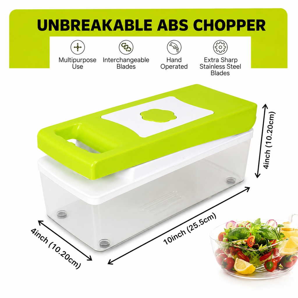 12-in-1 Multifunction Vegetable Chopper & Slicer with Storage Container