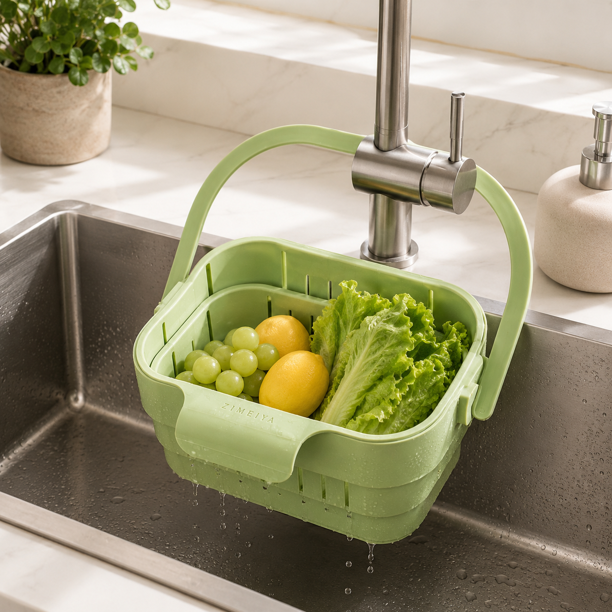 Foldable Wash & Drain Basket