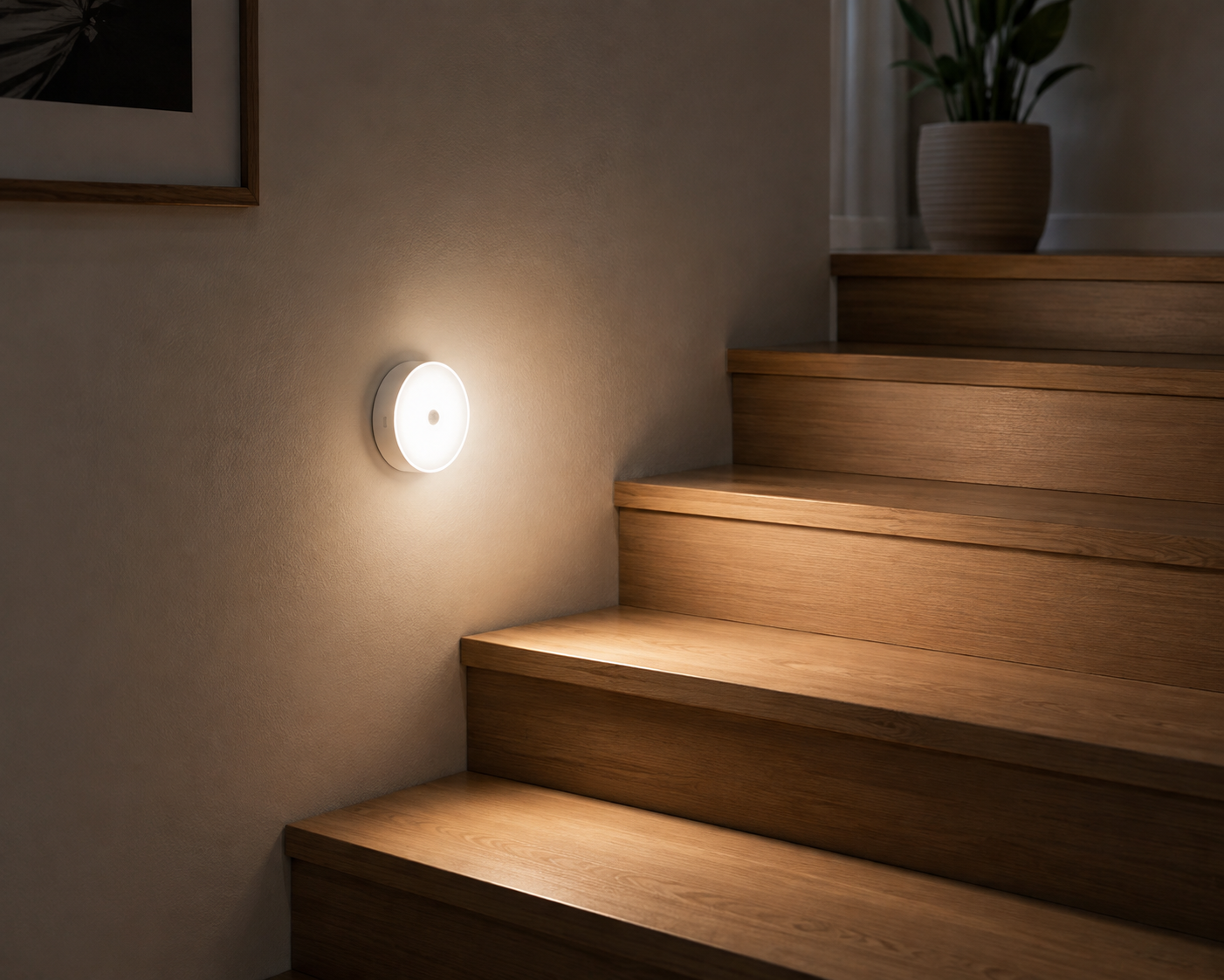 Rechargeable Motion Sensor LED Night Light – Magnetic Wireless Wall Lamp