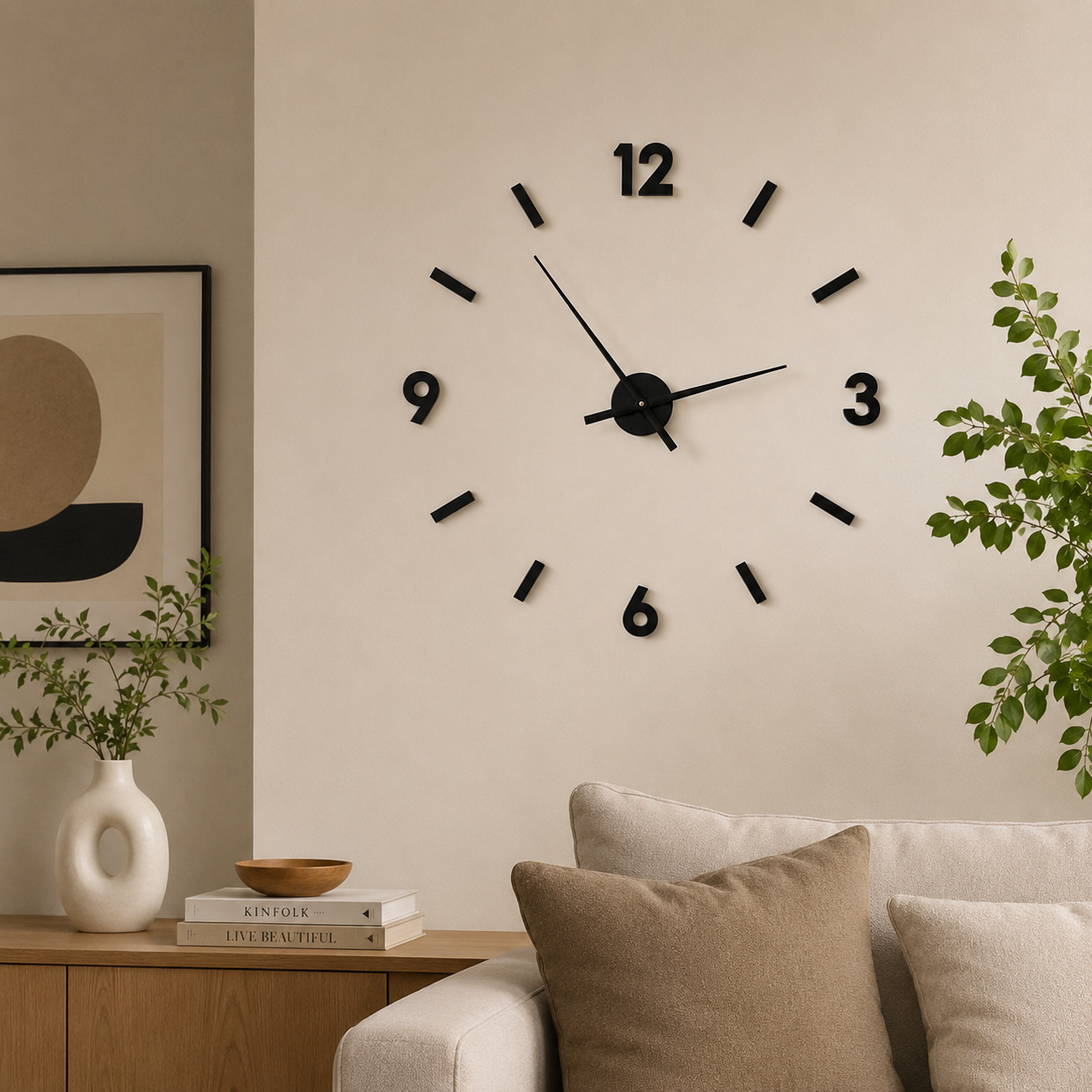 Minimalist 3D DIY Wall Clock – Modern Silent Home Decor Clock