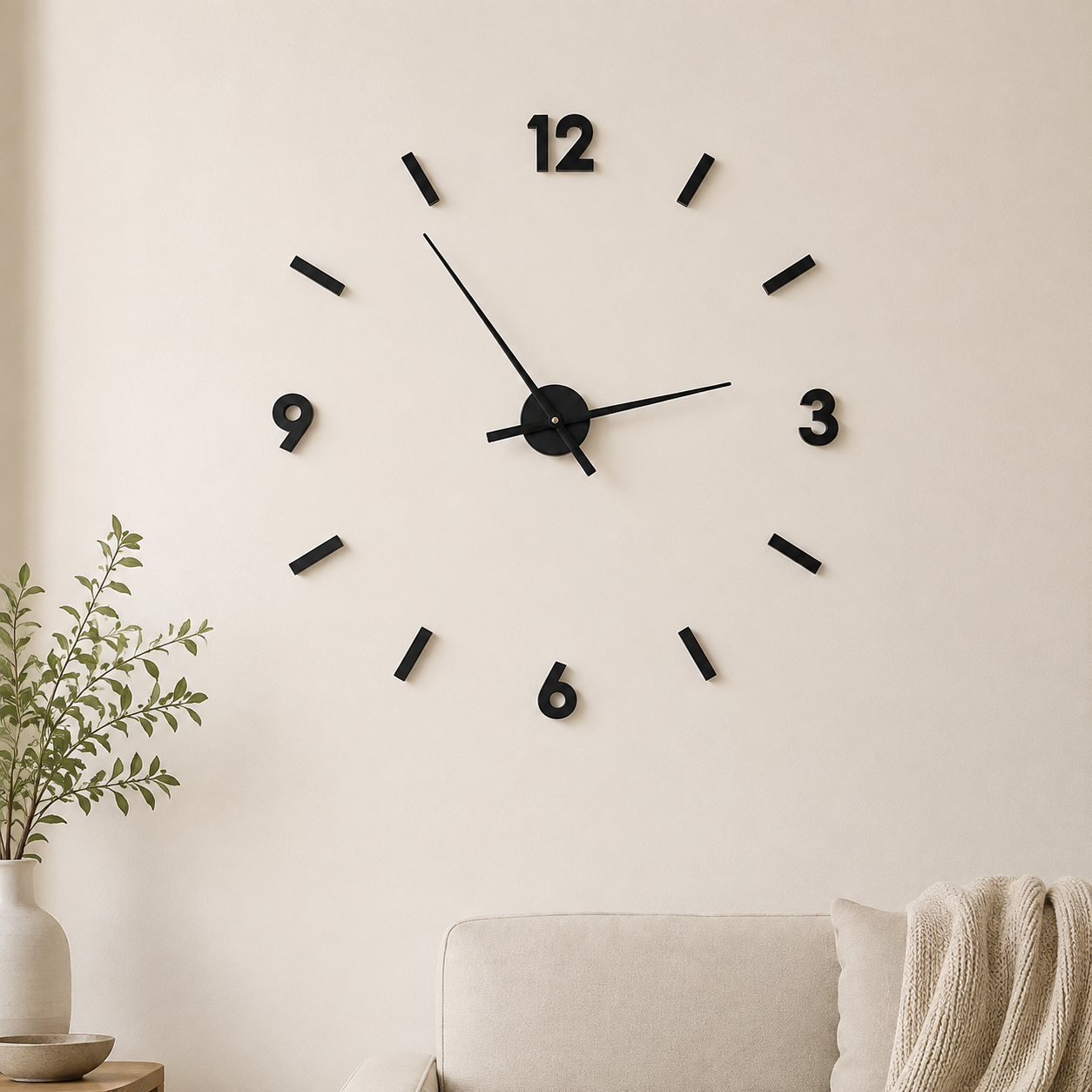 Minimalist 3D DIY Wall Clock – Modern Silent Home Decor Clock